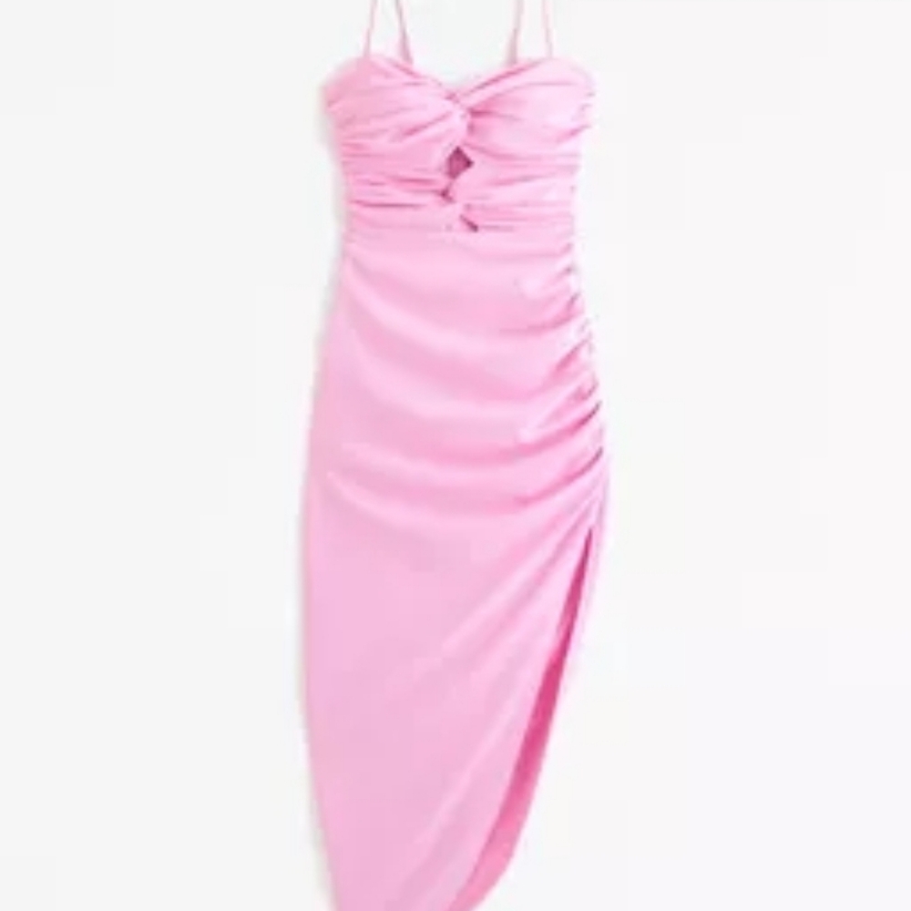 Abercrombie Pink Slit Dress Size XL Tall - Picture 11 of 11